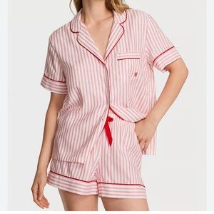 Victoria's Secret Pink and Red Striped Pajama Bottoms
